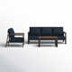 Townsend 3 Piece Sofa Seating Group with Sunbrella Cushions