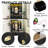 Farmhouse Led Hall Tree With App-controlled Lights – Entryway Storage Bench With 9 Hooks & 3 Cabinets, Roman Column Design-1956358202