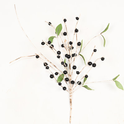 14" Artificial Winter Christmas Day Sprays Berry Branches For Vase Filler, Farmhouse Long Stem Birch Faux Flower For Holidays, Wedding Party Table Decoration, Set Of 12