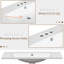 Comptoir de meuble-lavabo de salle de bain 36 po. Fabriqué en résine, 3 trous. Blanc, P 35,03 po, l 17,88 po, H 6,69 po, 28,14 lb. Profondeur de largeur X inégalée, facile à nettoyer