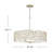 Farrah 6-Light White Linen Drum Chandelier w/ Hammered Crosshatch Bars-1433837612