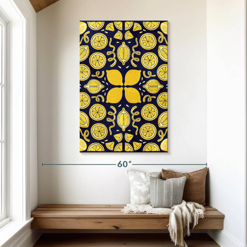 Kerner Otomi Lemon Navy, 48" H x 32" W