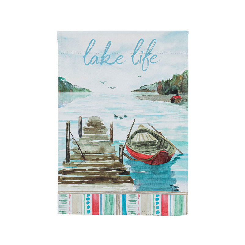 Drapeau de jardin en polyester 18 po x 12,5 po Kyrell