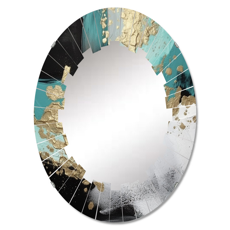 Raclette - Miroir mural moderne ovale, 30 po x 20 po