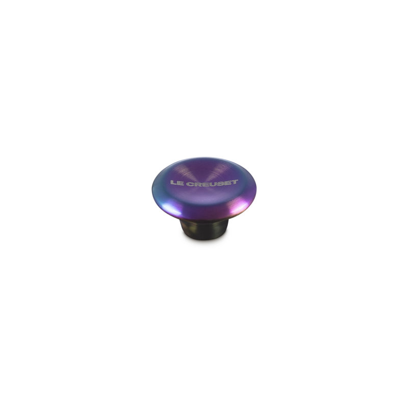 Signature Stainless Steel Knob, 2.2" W, Purple/Green