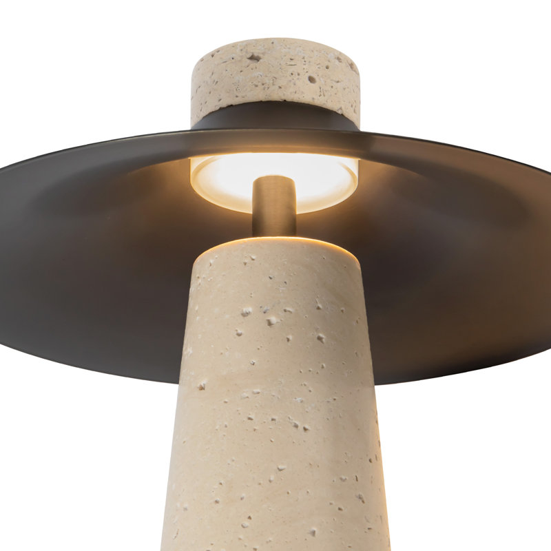 Hagen 12-in Black dimmable LED Table Lamp, Urban Bronze