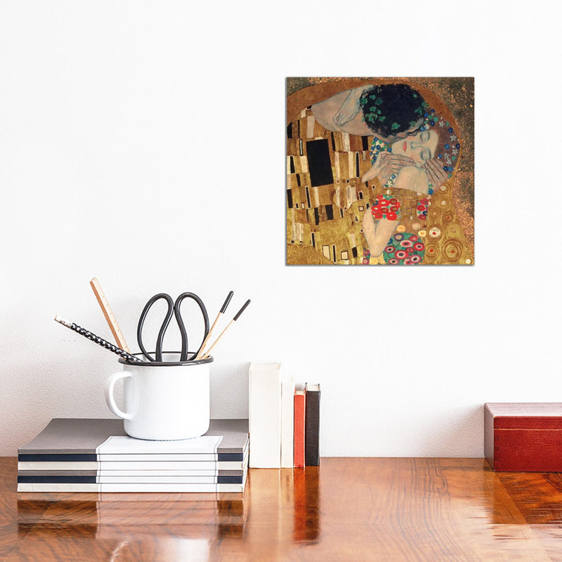 Il Bacio by Gustav Klimt - Wrapped Canvas Painting, 30.48 cm H x 30.48 cm W