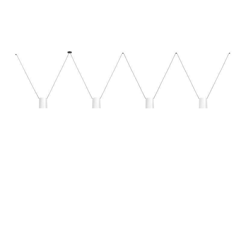 Câble à auvent central pour attique 4 cylindres Attic, H 86,63 po x l 157,5 po x P 6 po, Blanc