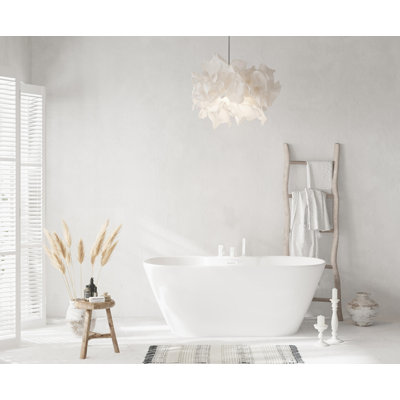 Baignoire 59 po en blanc brillant avec bordure 59 po