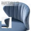 Fauteuil d'appoint moderne Leona 29 po H en velours avec dossier capitonné-749159669