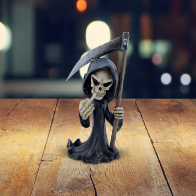 8.5"H Grim Reaper with Scythe Figurine