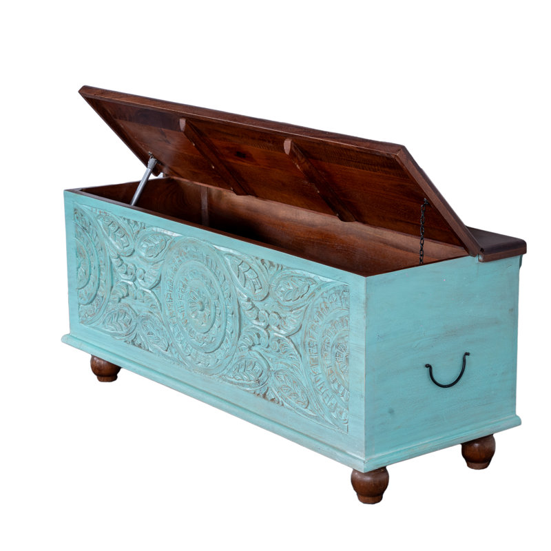 Eilifur Solid Wood Accent Trunk, Green
