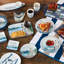 Bol de service / à pâtes Wake at the Lake de 13 pouces, conception inspirée du lac avec des œuvres d'art rustiques, grès durable, va au lave-vaisselle et au micro-ondes, parfait pour les salades, les pâtes et les plats partagés