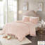 Couvre-lit en chenille de coton rosé