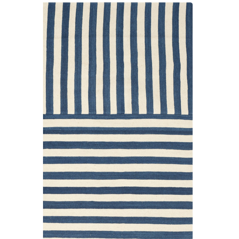 Ralph Lauren Canyon Stripe Patch Wool Striped Rug, Rectangle 10' x 14'