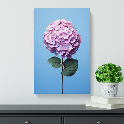 Hydrangea Minimalism No.2 - No Frame Art Prints - Wrapped Canvas