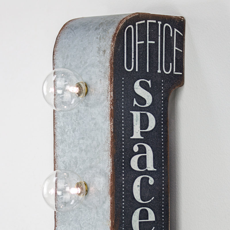 Mini enseigne lumineuse DEL Trinx Office Space - 12 po x 5,25 po
