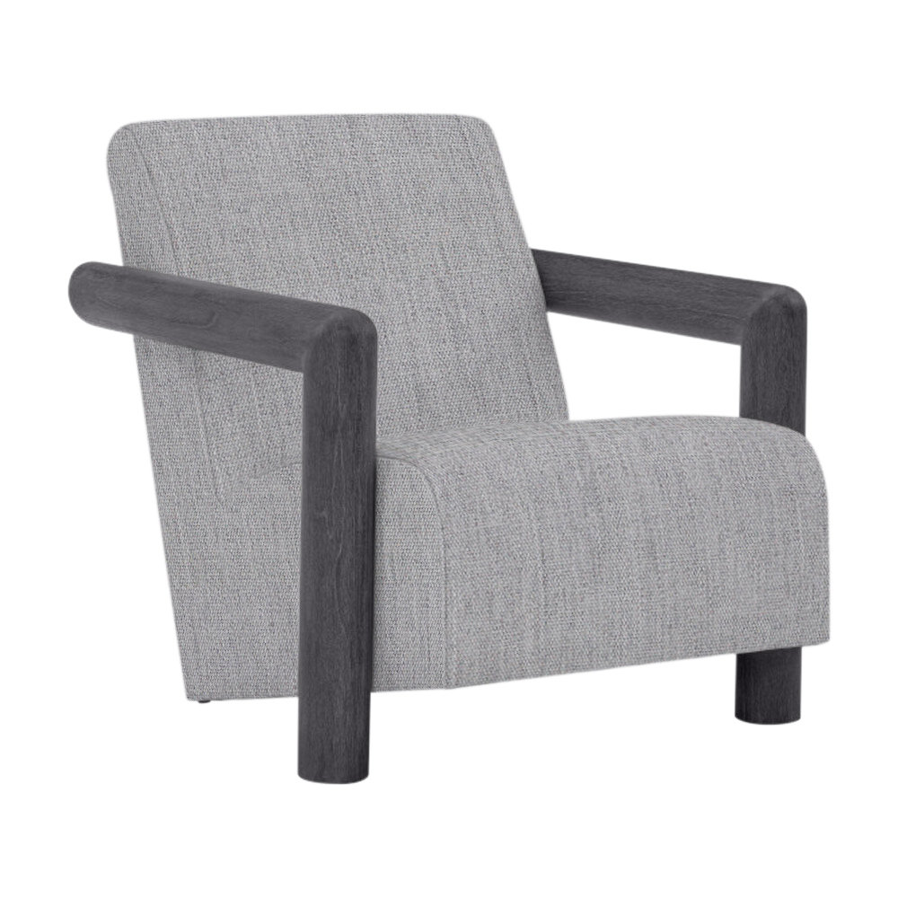 Mara Patio Chair with Cushions, Flint Gray, Canvas Granite Sunbrella® Canvas