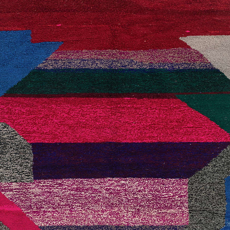 Tapis abstrait moderne 3090, Carré 5 pi