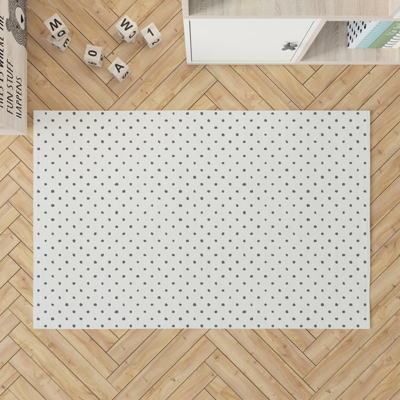 Tapis de jeu Leo Chimi, Rectangulaire 3 pi x 5 pi, Ivoire/gris anthracite