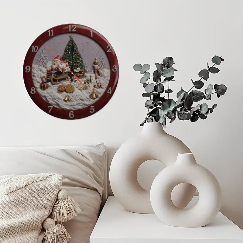 Horloge-Face-flocons de neige-Ornements
