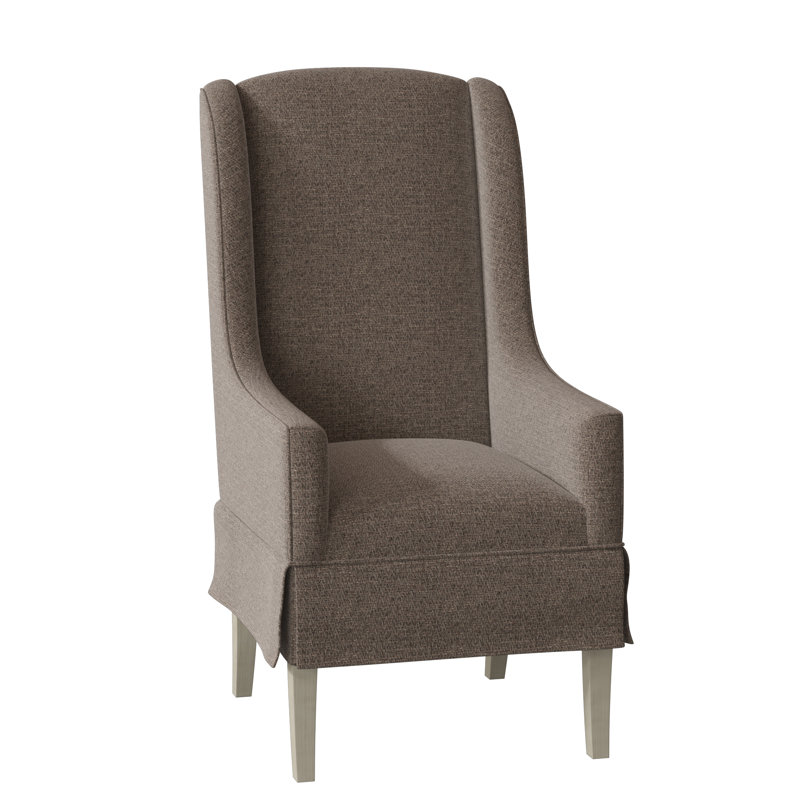 Reed Upholstered Wingback Arm Chair, 9953 Mink, Almond Buff