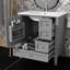 Meuble-lavabo 30 po avec lavabo en céramique, unité avec 3 tiroirs-1873724361