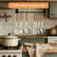 Ensemble d'ustensiles de cuisine 9 pièces en acier inoxydable avec poignées en bois, comprenant une louche, un Turner, une spatule, une cuillère et plus encore, des ustensiles de cuisine allant au lave-vaisselle