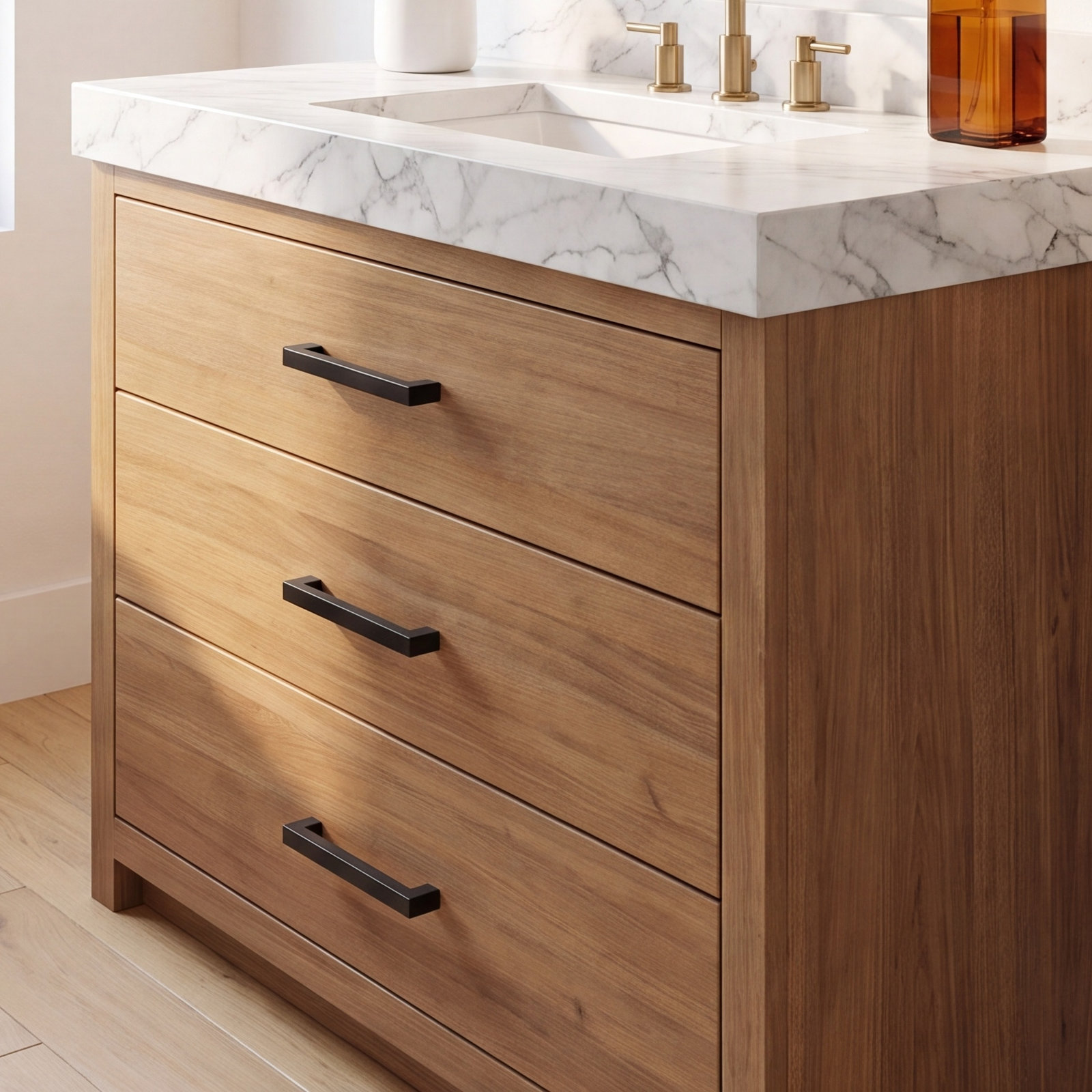 Kingston Solid Square Bar Cabinet Pull, Matte Black, 5 1/16"