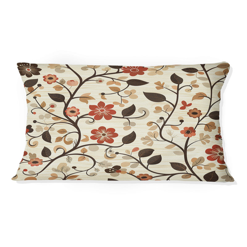 Oreiller lombaire transitionnel brun et beige