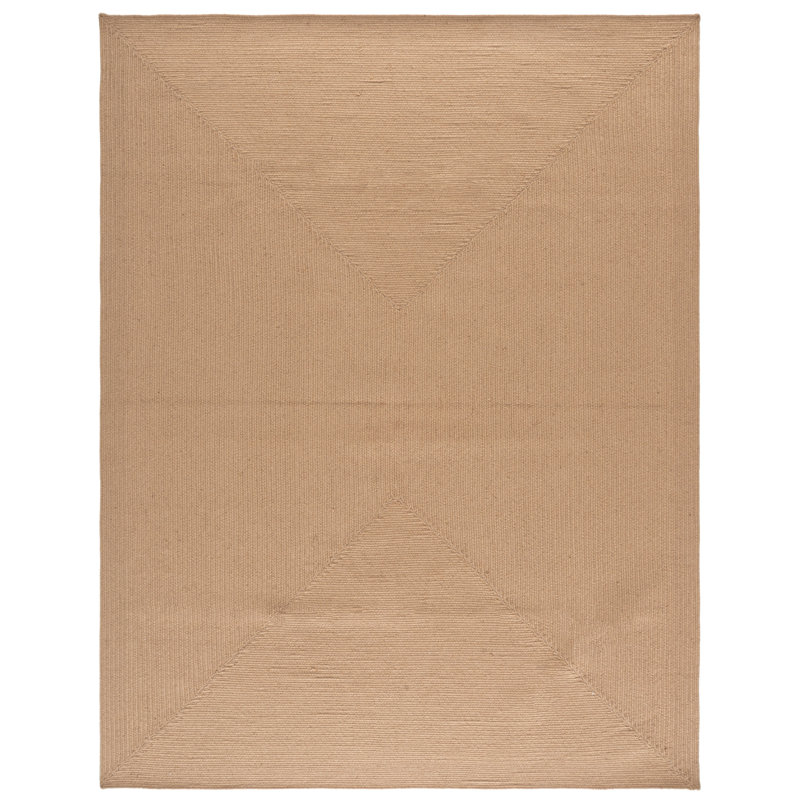 Dooley Hand Woven Jute Performance Solid Color Rug, Oval 3' x 5'