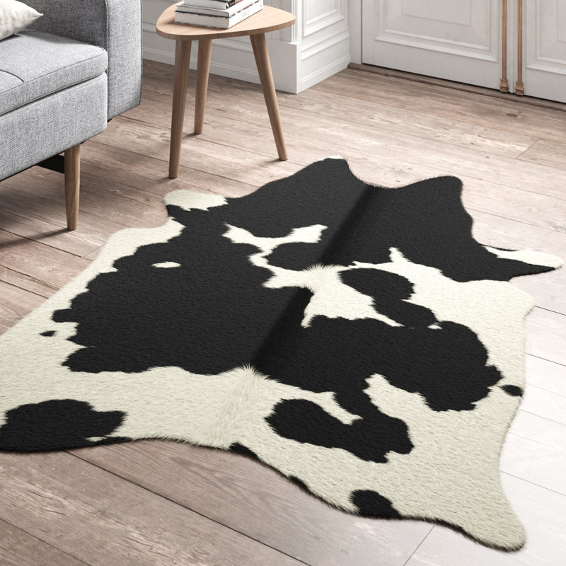 Novelty 140 cm x 200 cm Animal Print Leather Hand Woven Area Rug