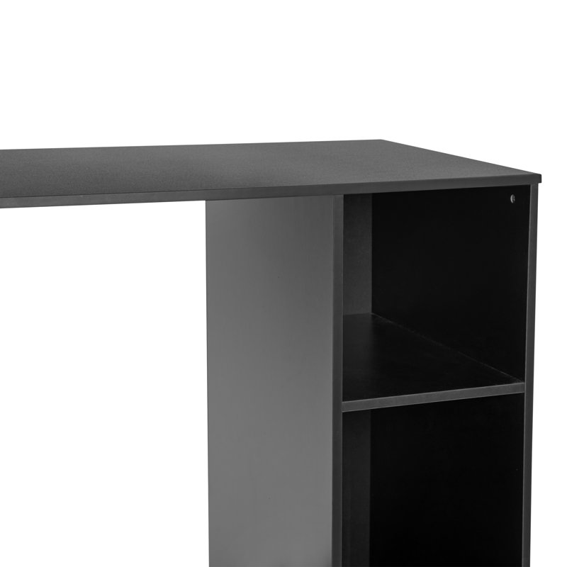 Space-Saving Mini Fridge Organizer Shelf with Cubby Storage, Black