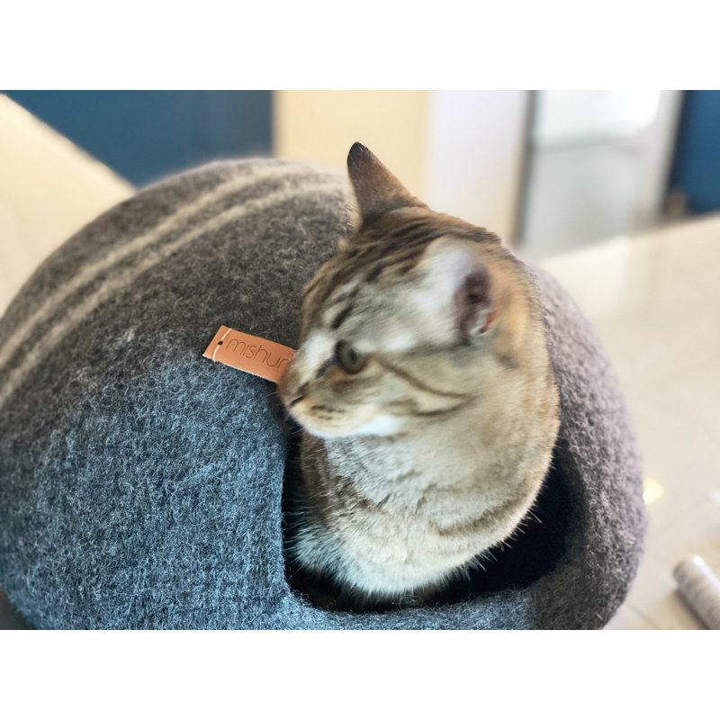 Wool Nest Pet Bed, Charcoal