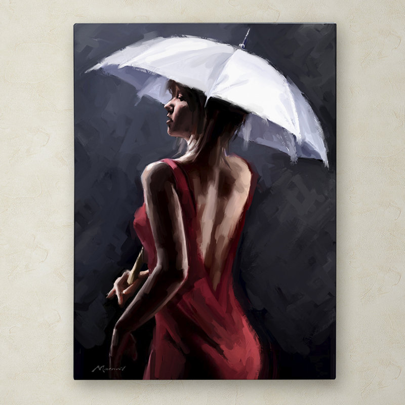 «Lady in Red» par Armand, reproduction sur toile, H 19 po x l 14 po x P 2 po