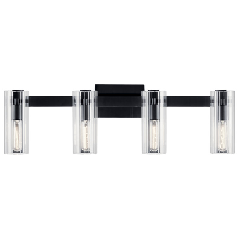 Éclairage pour salle de bain 4 lumières Timarah, Noir