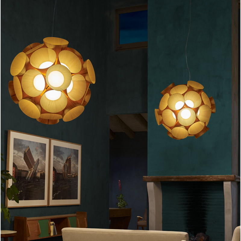 Dandelion LED Pendant, 2700K LED, Yellow