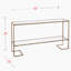 Console Glam étroite avec finition dorée et miroir, parfaite pour ajouter luxe et fonctionnalité à tout espace-1351185877