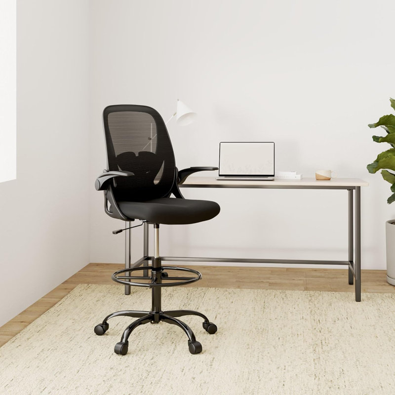 Chaise de bureau haute avec accoudoirs rabattables Primy