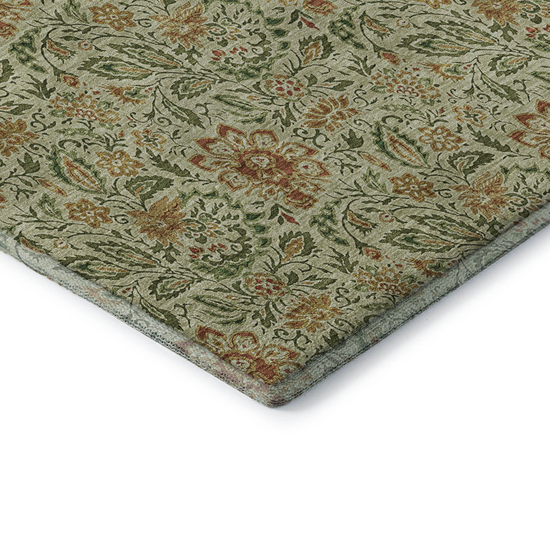 Premium Machine Washable Chandra Aloe Rug, Rectangle 3' x 5'