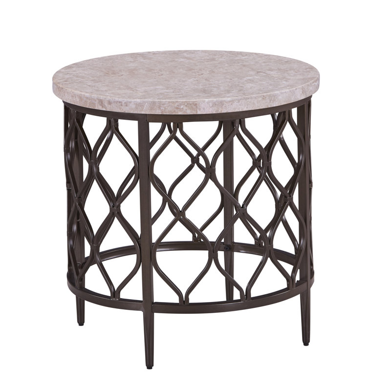 Akhilesh Marble Top End Table