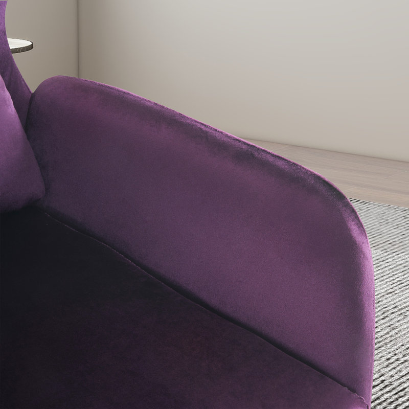 Fauteuil à oreilles l 28,98 po, Polyester mauve