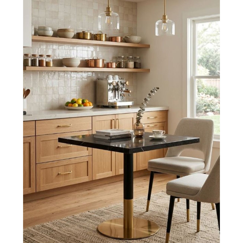 Ybur Faux Marble Square Dining Table