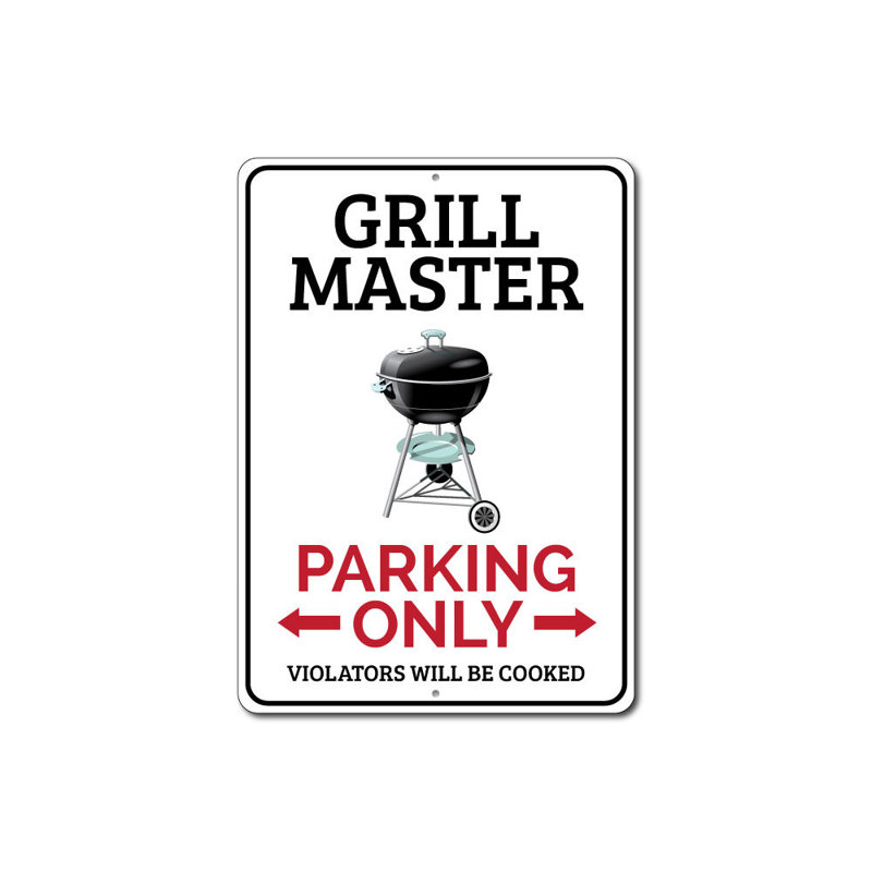 Enseigne en aluminium Grill Master, H 18 po x l 12 po x P 0,06 po