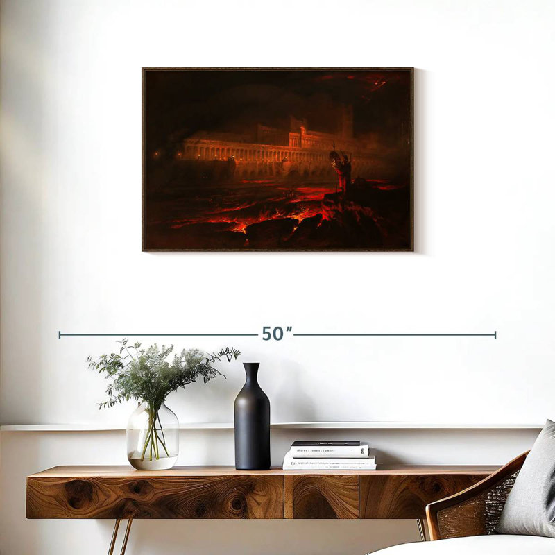 Le Pandemonium, Cadre flottant noyer, 31 po x 21 po