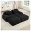 Canapé modulaire noir à 2 places modulaire, chaise longue en velours côtelé de luxe pour le salon et la chambre à coucher-2015602072