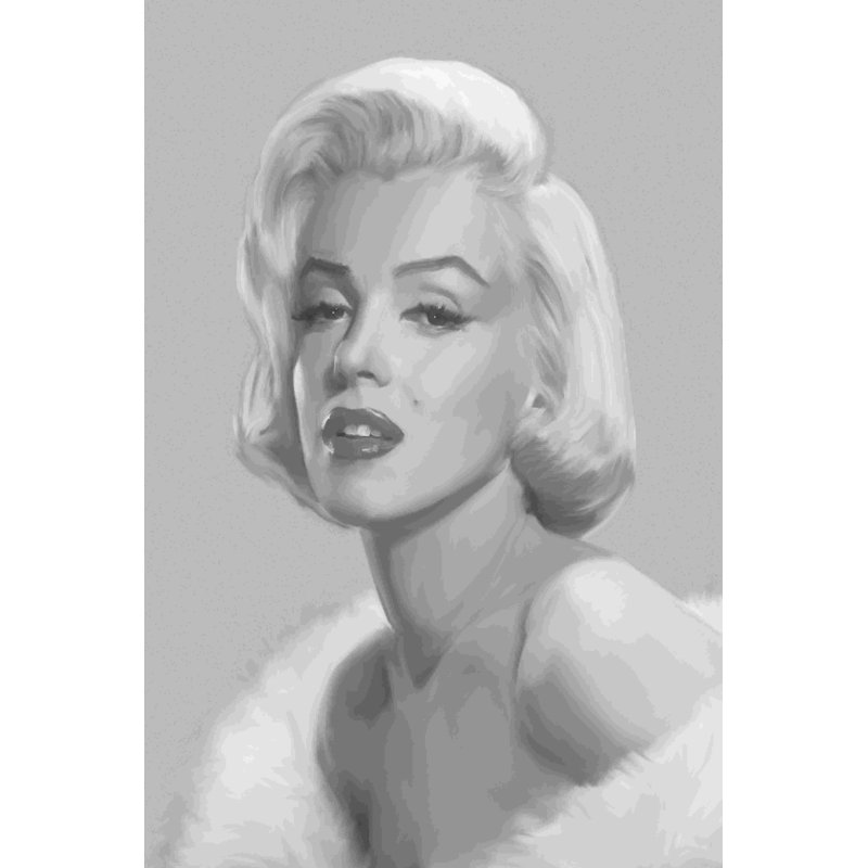 " True Blue Marilyn " Painting Print, 18" H x 12" W  