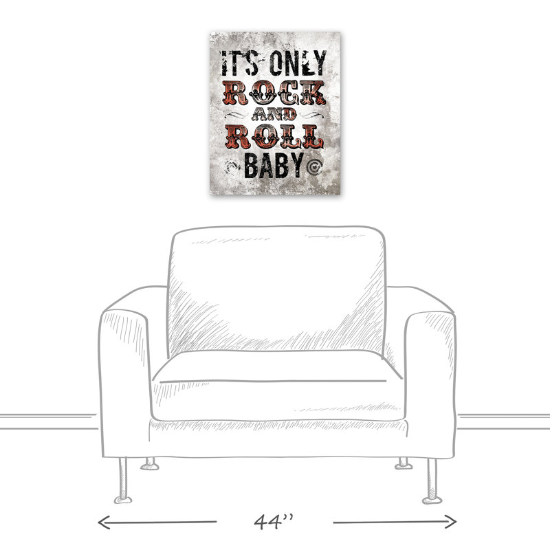 «It's Only Rock And Roll», reproduction sur toile, H 20 po x l 16 po x P 1,25 po