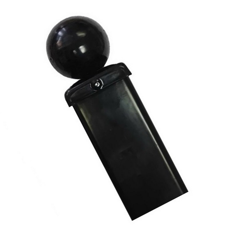 Lepine Rosalind Wheeler Bolt-Down 50mm Sq Blank Metal Post, Flat Top or Ball Top, 5cm Sq X 50cm H Ball Top