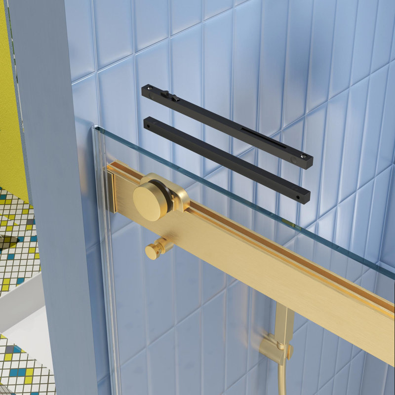 Porte de douche 60 "x 74" Bypass, Or brossé